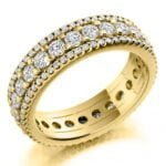 Anel em Ouro Amarelo 18k e Diamantes, 4,5mm