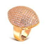 Anel em Ouro Amarelo 18k e Diamantes, 4mm