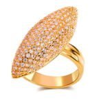 Anel em Ouro Amarelo 18k e Diamantes, 4mm