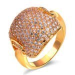 Anel em Ouro Amarelo 18k e Diamantes, 4mm