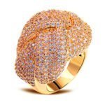 Anel em Ouro Amarelo 18k  e Diamantes, 4mm