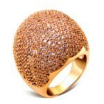 Anel em Ouro Amarelo 18k e Diamantes, 3mm