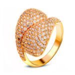 Anel em Ouro Amarelo 18k e Diamantes, 20mm