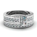 Anel em Ouro Branco 18k e Diamantes, 10mm