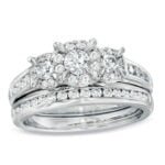 Anel em Ouro Branco 18k e Diamantes, 5mm