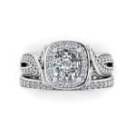 Anel em Ouro Branco 18k e Diamantes, 8mm