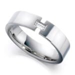 Anel em Ouro Branco 18k e Diamante, 4mm