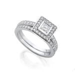 Anel em Ouro Branco 18k e Diamantes, 4mm