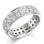 Anel em Ouro Branco 18k e Diamantes, 5mm