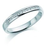 Anel em Ouro Branco 18k e Diamantes, 3mm