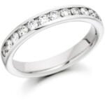 Anel em Ouro Branco 18k e Diamantes, 3,5mm