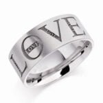 Anel em Ouro Branco 18k, 6mm