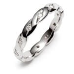 Anel em Ouro Branco 18k e Diamantes, 3,5mm