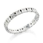 Anel em Ouro Branco 18k e Diamantes, 3mm