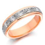 Anel em Ouro Rosa & Branco 18k, 4,5mm