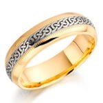 Anel em Ouro Amarelo & Branco 18k, 4,5mm