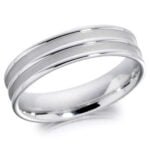 Anel em Ouro Branco 18k, 4mm