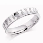 Anel em Ouro Branco 18k, 4mm