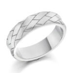 Anel em Ouro Branco 18k, 5mm