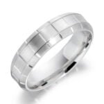 Anel em Ouro Branco 18k, 4mm