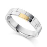 Anel em Ouro Branco & Amarelo 18k, 4mm