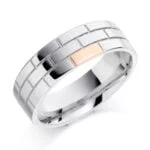 Anel em Ouro Branco 18k, 5mm