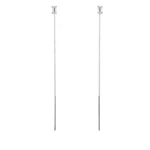 Brincos Pendurados em Ouro Branco 18k e Diamante