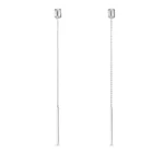 Brincos Pendurados em Ouro Branco 18k e Diamante