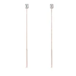 Brincos Pendurados em Ouro Rosa 18k e Diamante