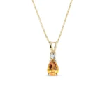 Colar em Ouro Amarelo 18k com Citrino e Diamante