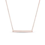 Colar em Ouro Rosa 18k com Barra Horizontal Lisa