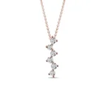 Colar em Ouro Rosa 18k com Pingente e Diamantes