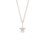 Colar Estrela em Ouro Rosa 18k e Diamantes