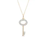 Colar Chave em Ouro Amarelo 18k e Diamantes