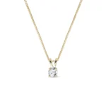 Colar em Ouro Amarelo 18k com Pingente e Diamante