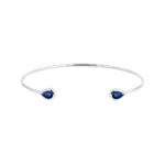 Pulseira em Ouro Branco 18k com Safira