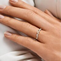 Par de Aliança em Ouro Amarelo 18k e Diamantes - Imagem 3