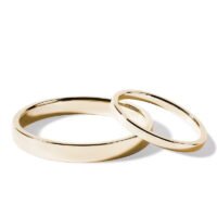 Par de Aliança em Ouro Amarelo 18k e Diamantes