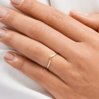 Par de Aliança em Ouro Amarelo 18k e Diamantes - Imagem 3