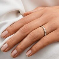 Par de Aliança em Ouro Amarelo 18k e Diamantes - Imagem 3