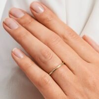 Par de Aliança em Ouro Amarelo 18k e Diamantes - Imagem 3