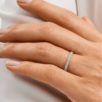 Par de Aliança em Ouro Amarelo 18k e Diamantes - Imagem 3