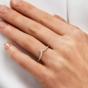 Par de Aliança em Ouro Amarelo 18k e Diamantes - Imagem 3