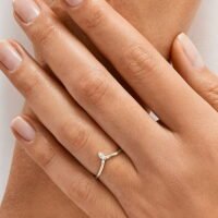 Par de Aliança em Ouro Amarelo 18k e Diamantes - Imagem 3