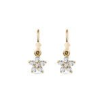 Brinco Infantil Estrela em Ouro Amarelo 18k e Diamantes