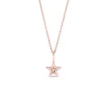 Colar Infantil Estrela em Ouro Rosa 18k e Diamante