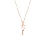 Colar Infantil Chave em Ouro Rosa 18k