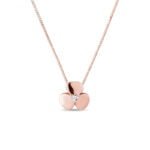 Colar Infantil Trevo em Ouro Rosa 18k