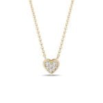 Colar Infantil Coração em Ouro Amarelo 18k e Diamantes