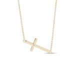 Colar Infantil Cruz em Ouro Amarelo 18k e Diamante
